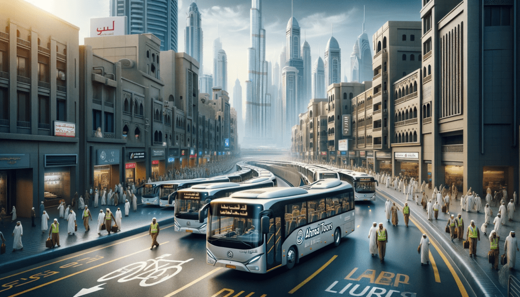 labour transportation buses in Dubai